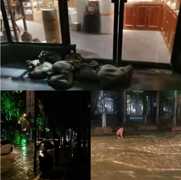 突降暴雨，井巷物業(yè)公司保街區(qū)平安
